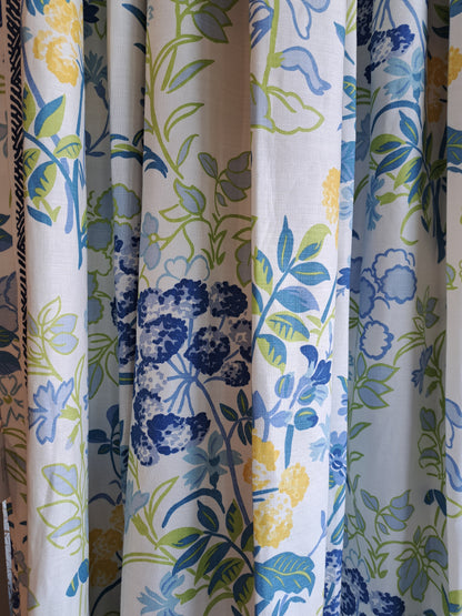 Blue, Yellow, & White Drapery Panel