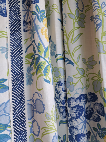 Blue, Yellow, & White Drapery Panel