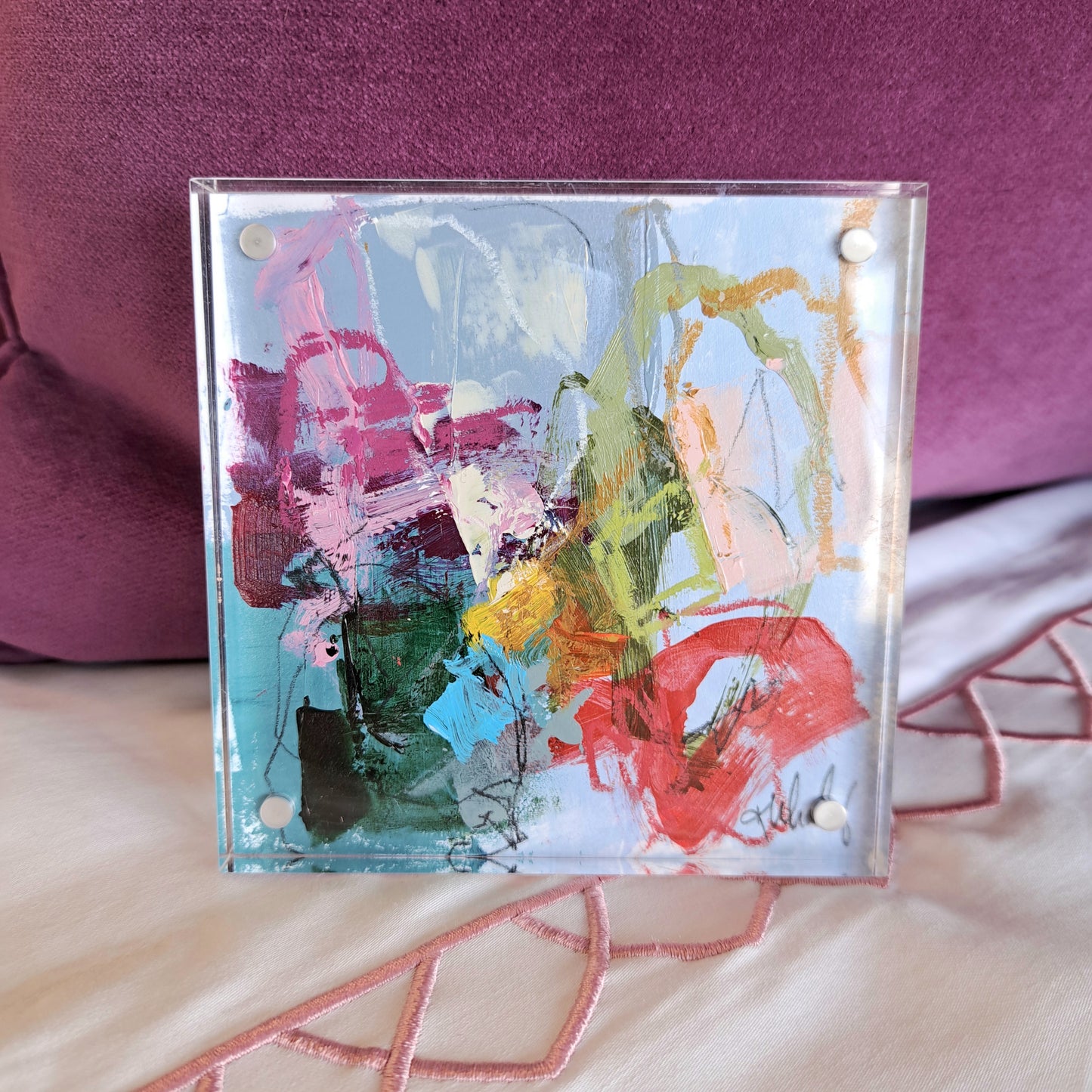 Acrylic Block Painting by Kristen Whaley