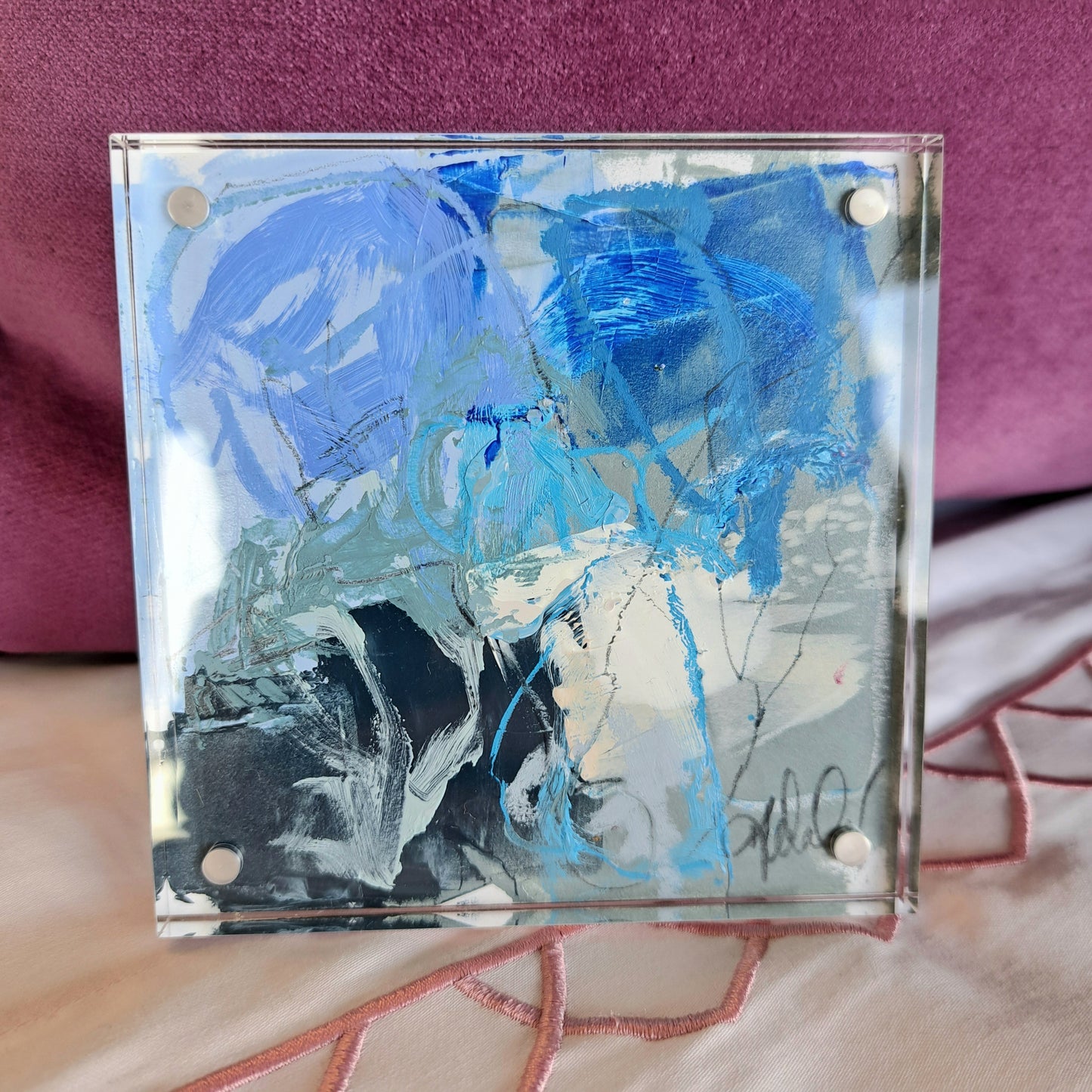 Acrylic Block Painting by Kristen Whaley