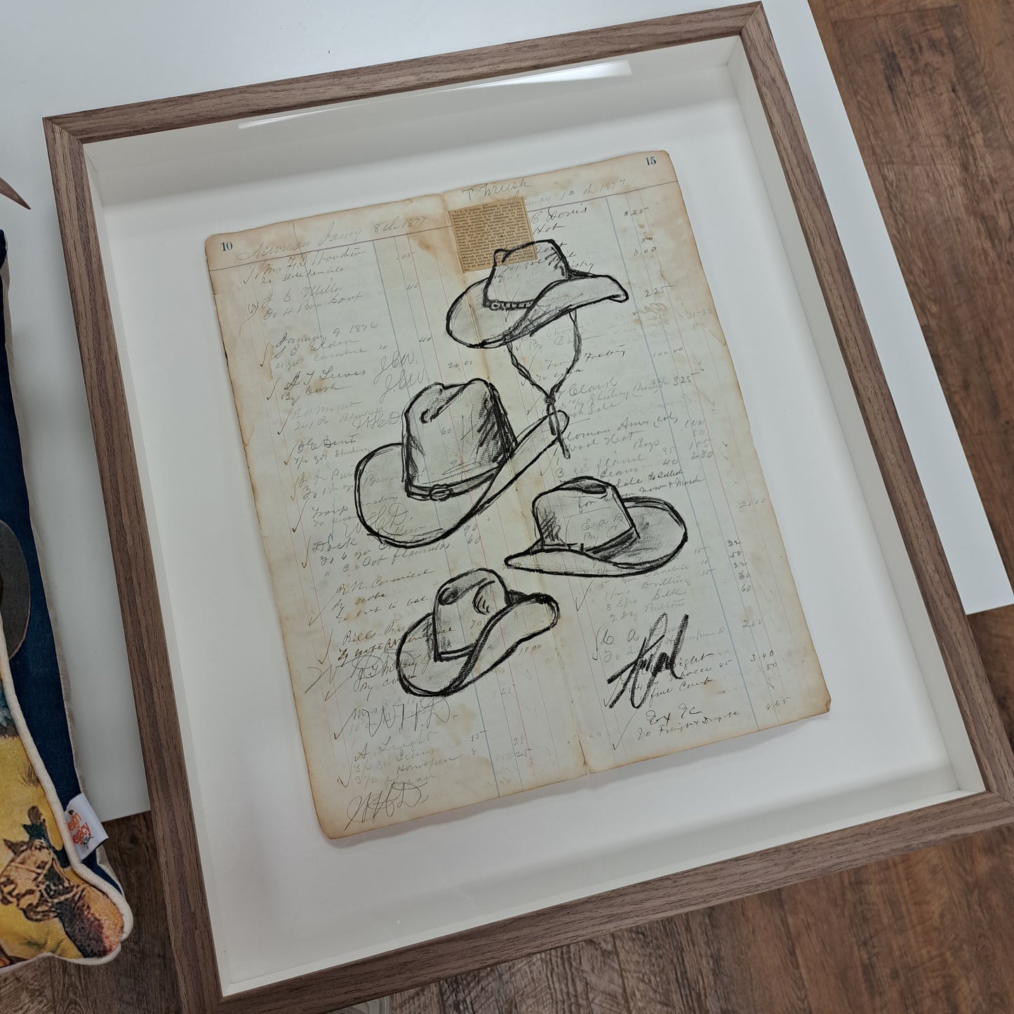 Kelly O'Neal Framed "Hat Studies"