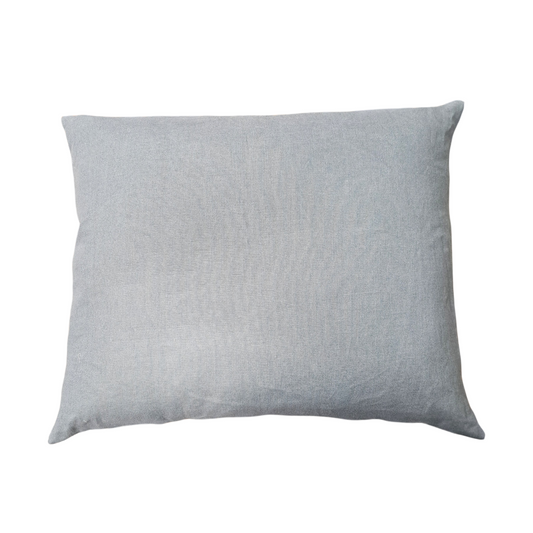 Slate Basketweave Linen Sham - Dutch Euro