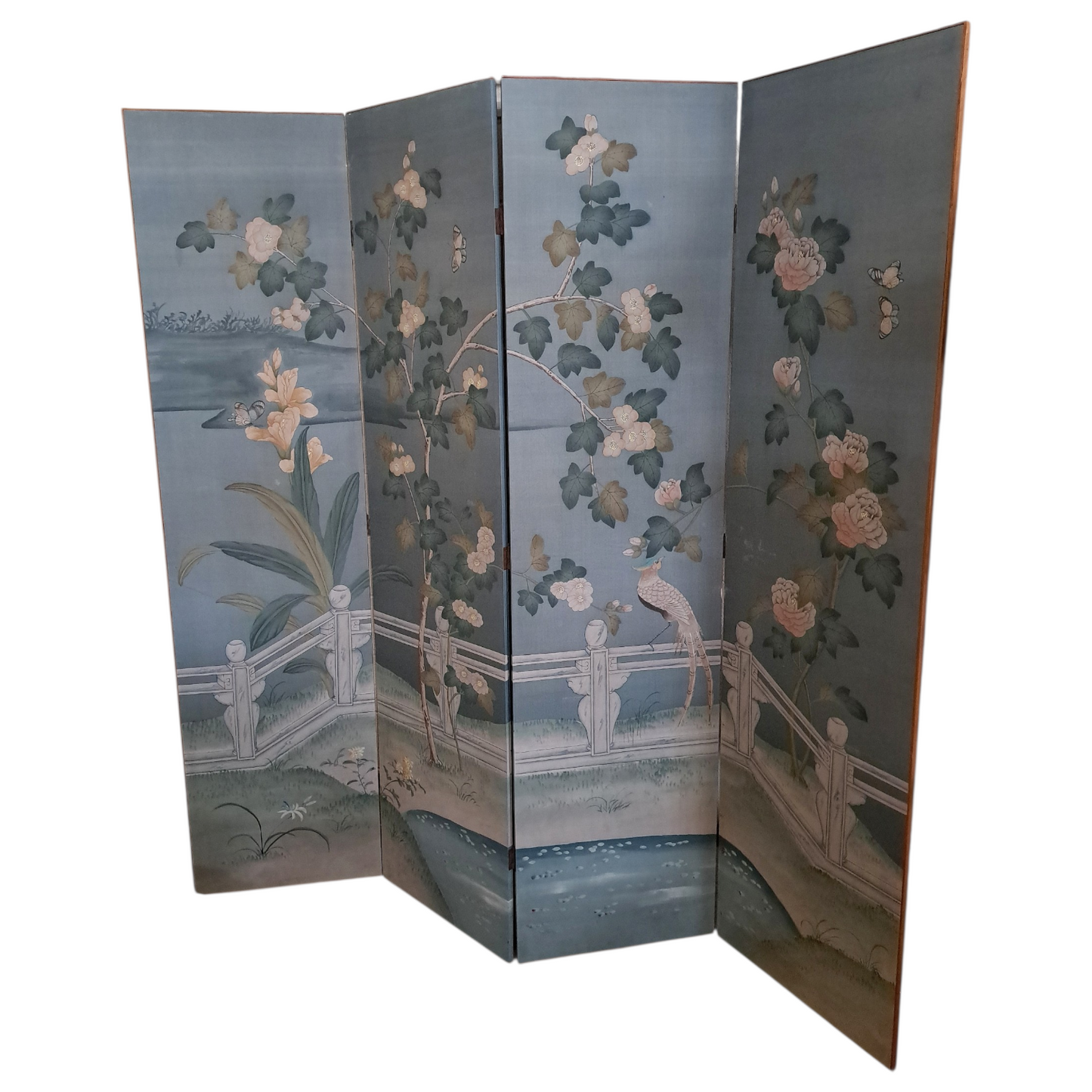 8ft Tall Asian Motif Screen