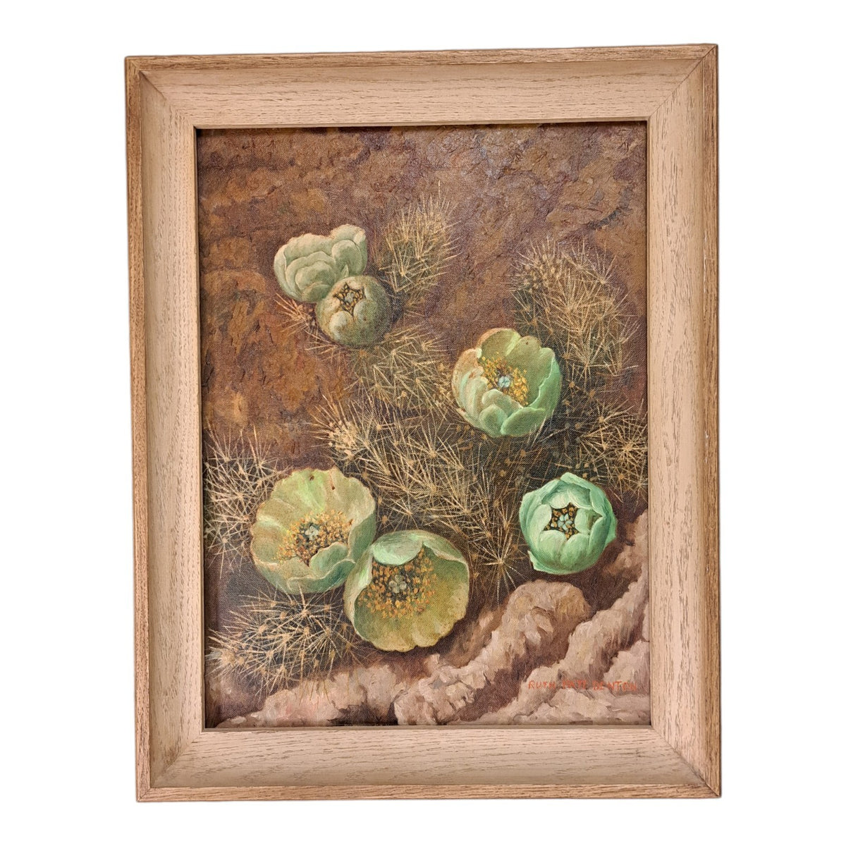 Framed Cactus Painting