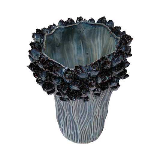 Azure Tall Flower Vase
