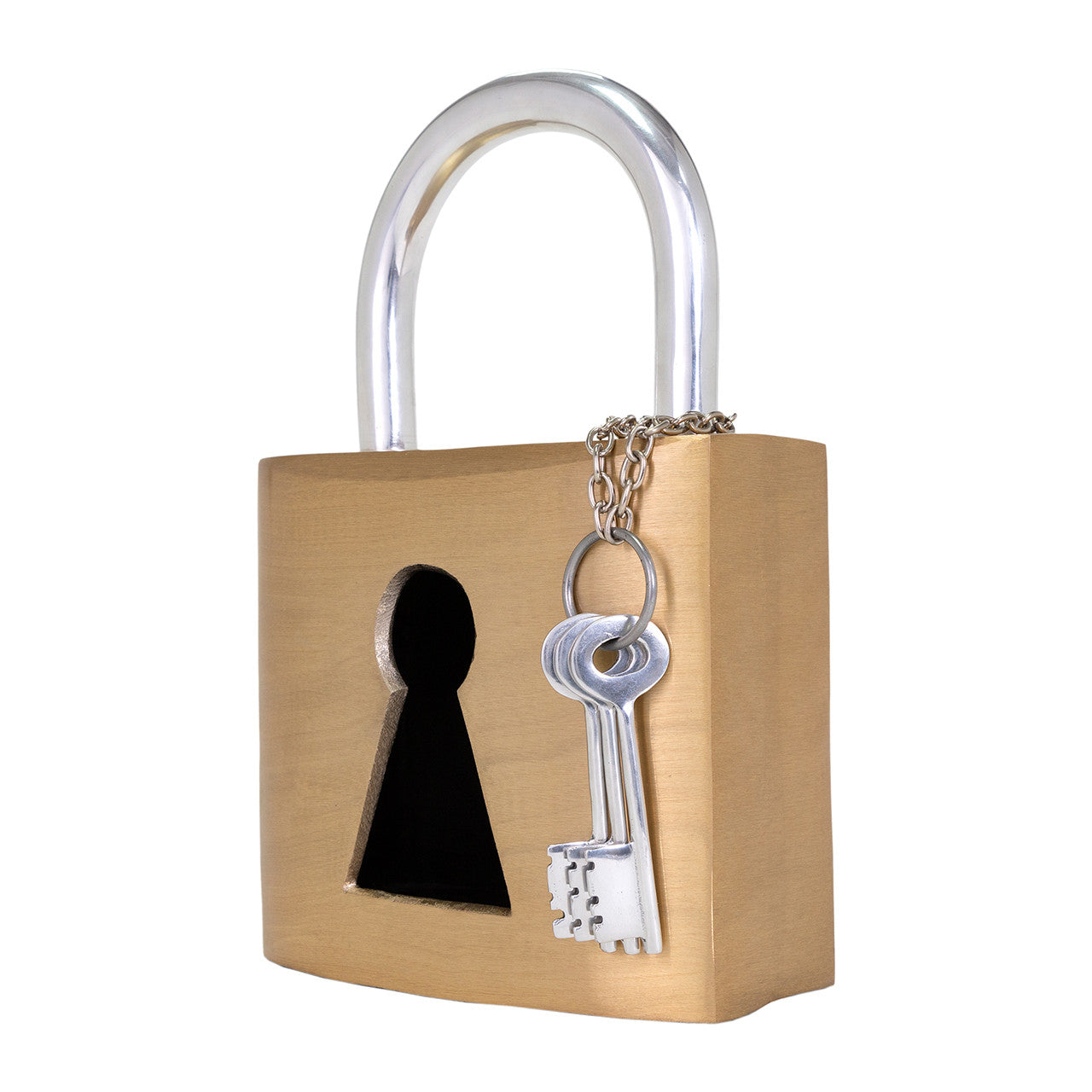 Gold Padlock Statuary