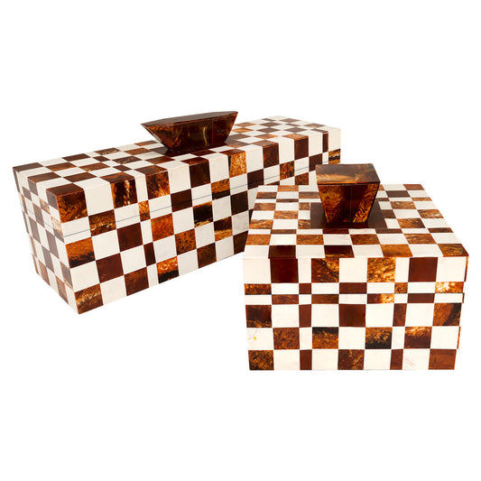 Brown Checkered Box