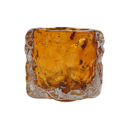 Amber Art Glass Vase