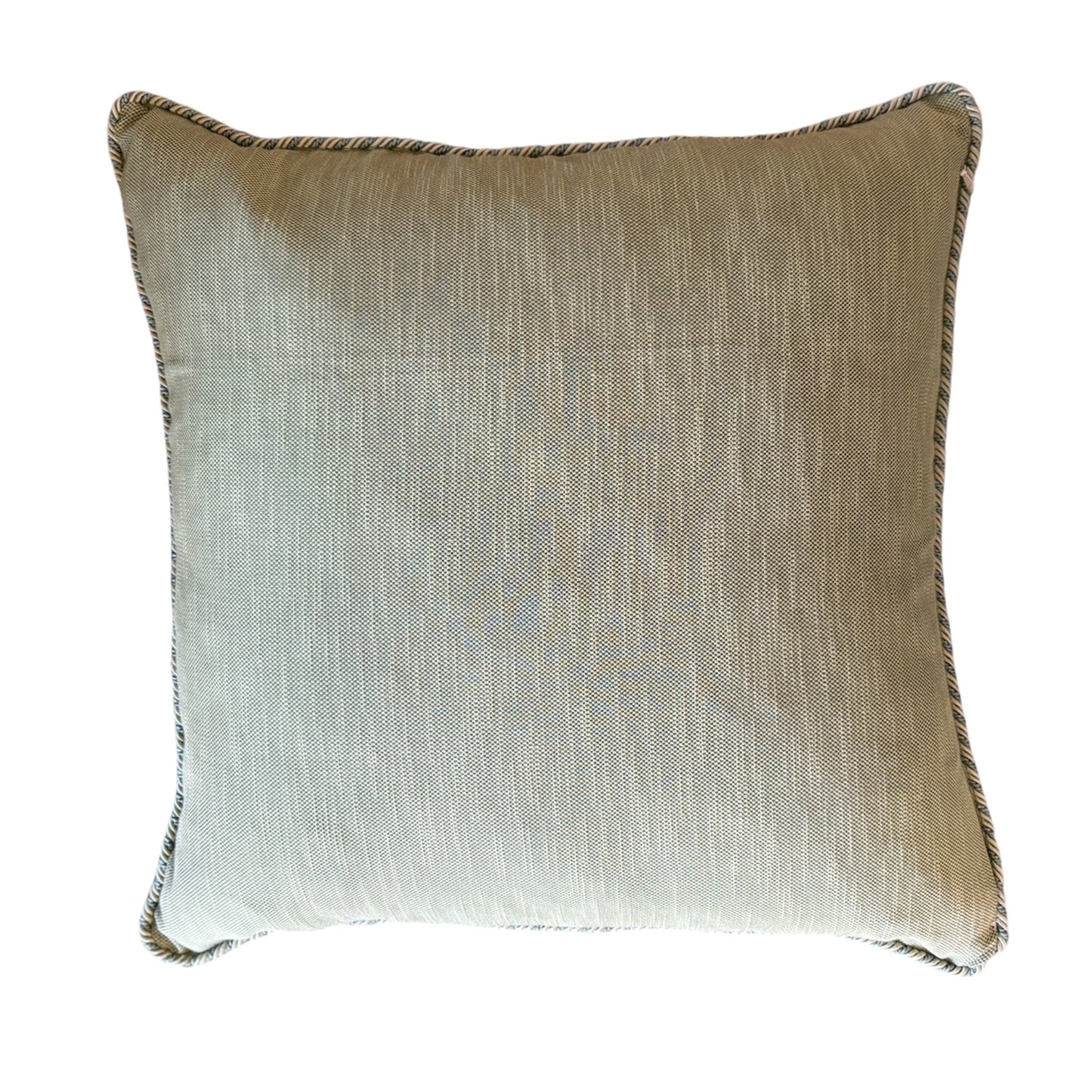 26" Green and Cream Geometric Pillow
