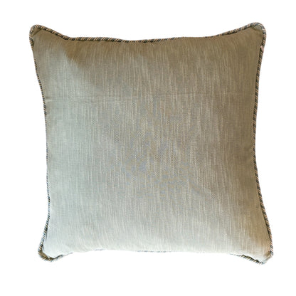 26" Green and Cream Geometric Pillow