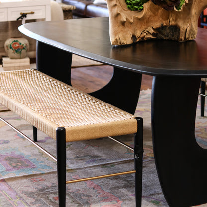 Paper Rope & Wood Bench