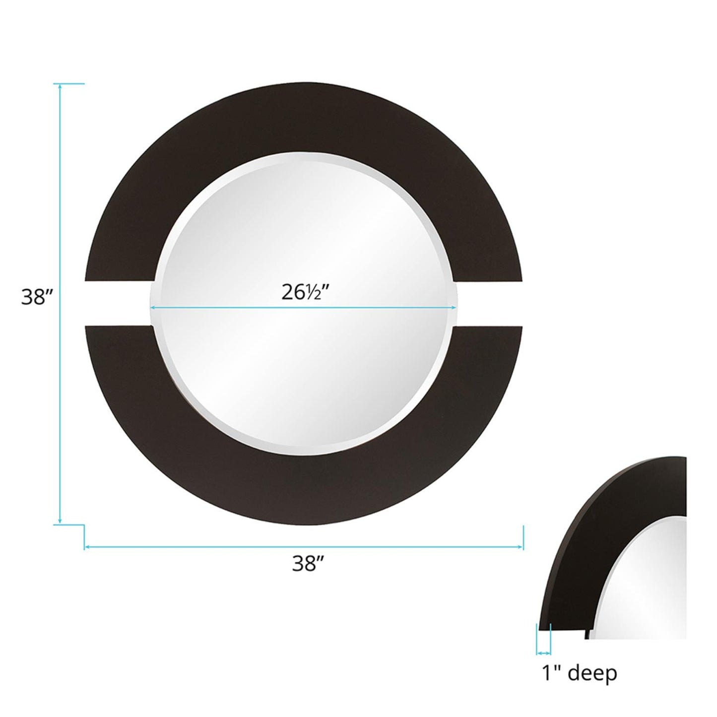 Black Round Orbit Mirror