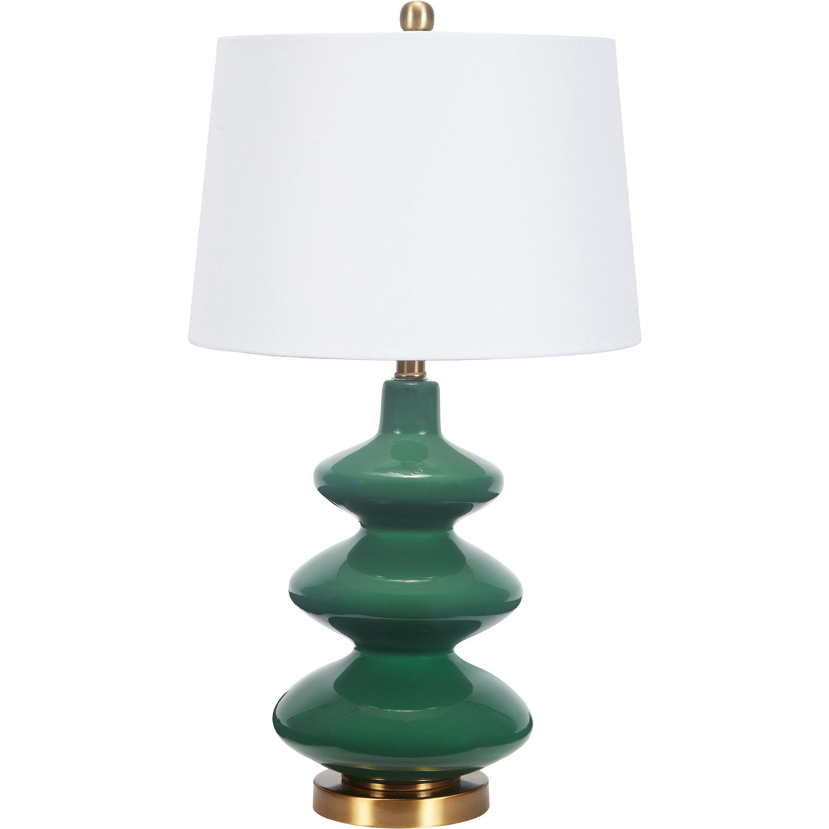 Emerald Green Glass Table Lamp