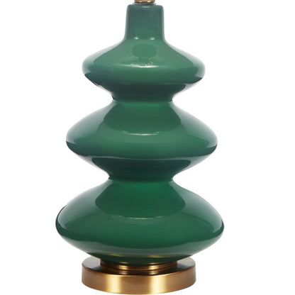 Emerald Green Glass Table Lamp