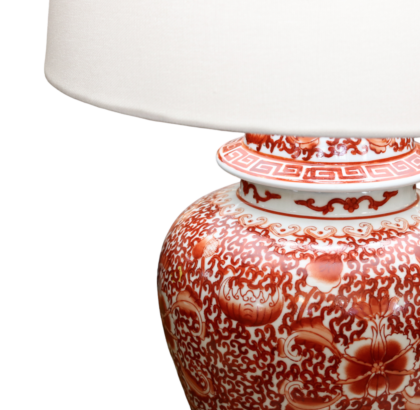 Coral Red Twisted Lotus Table Lamp