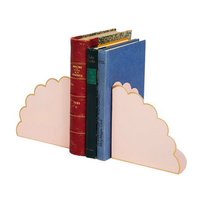 Blush & Gold Scalloped Bookends