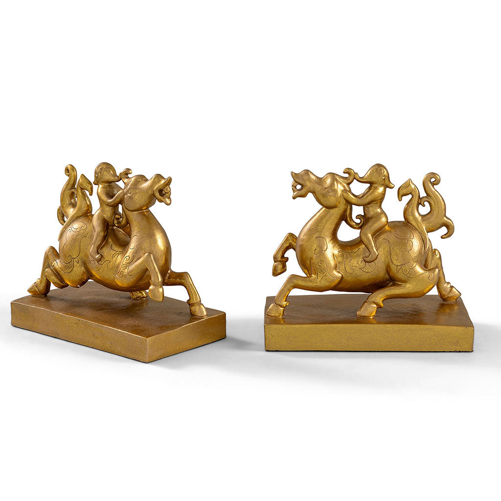 Elephant Rider Bookends (Set of 2)