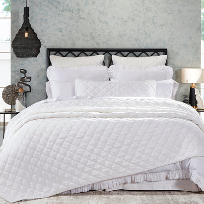 Clermont Queen Quilt in White