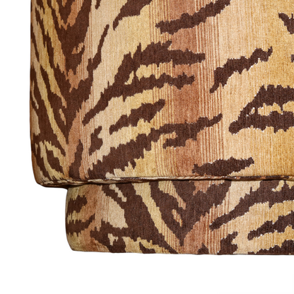 Tiger Print Swivel Ottoman