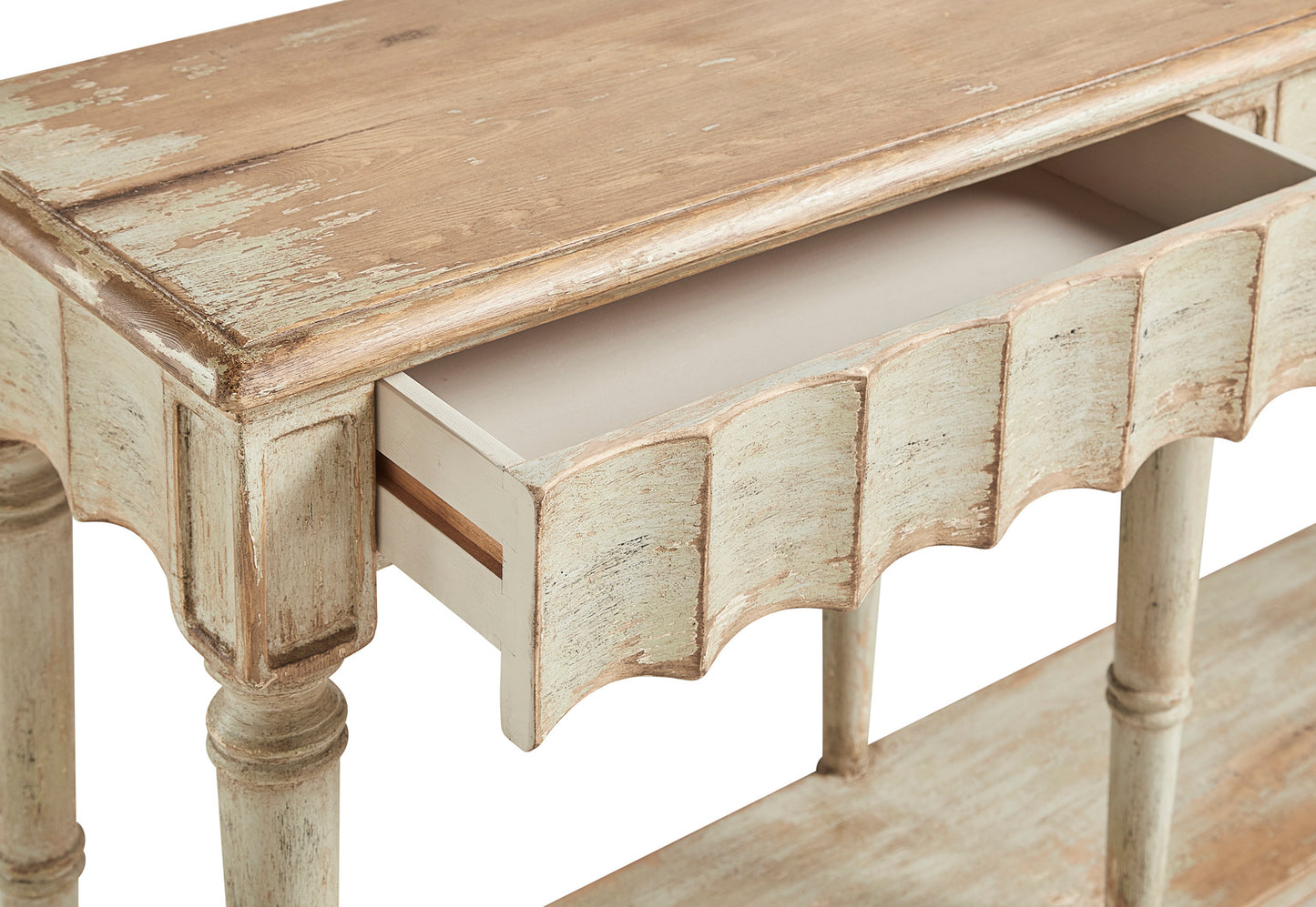 Scalloped Console Table