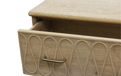 Wave Design Oak Chest