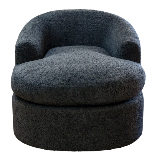 Navy Blue "Sheepskin" Chaise