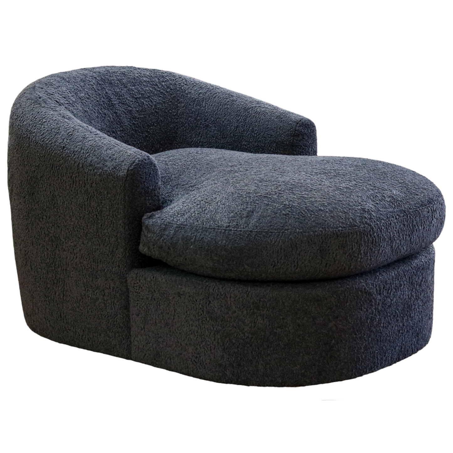 Navy Blue "Sheepskin" Chaise