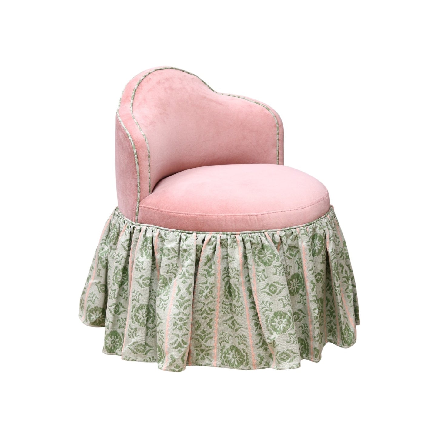 Camila Swivel Stool with Ruffle Skirt