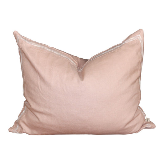 Blush Linen & Paloma Tape Sham - Dutch Euro
