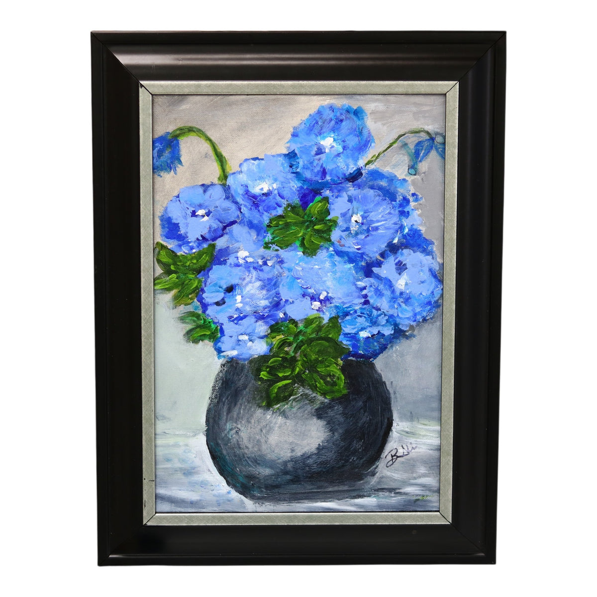 Vase of Blue Flowers by Betty Skybell