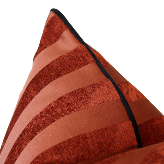 Rust Stripe Pillow - 22"