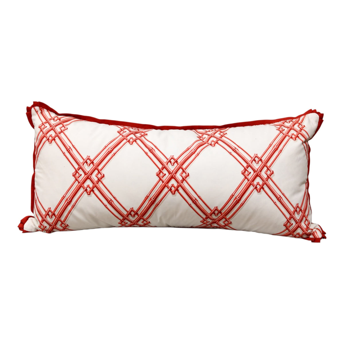 Red Bambou Pillow - 18" x 36"