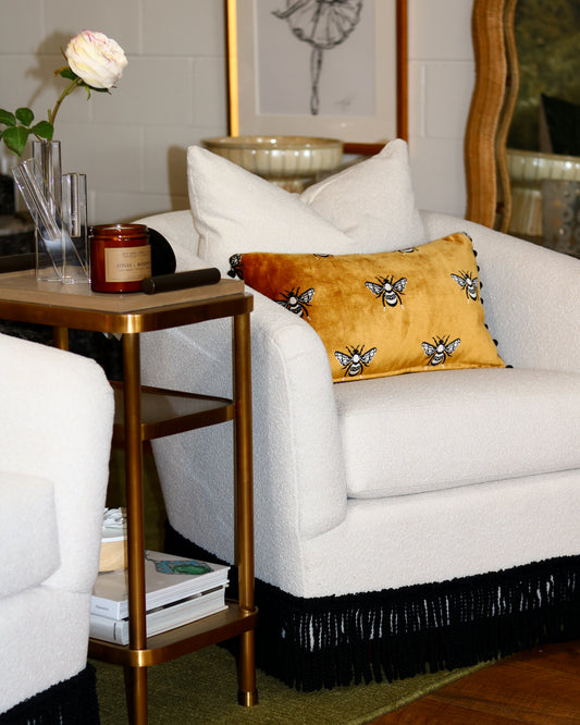 Bumble Mustard Lumbar Pillow - 12" x 20"