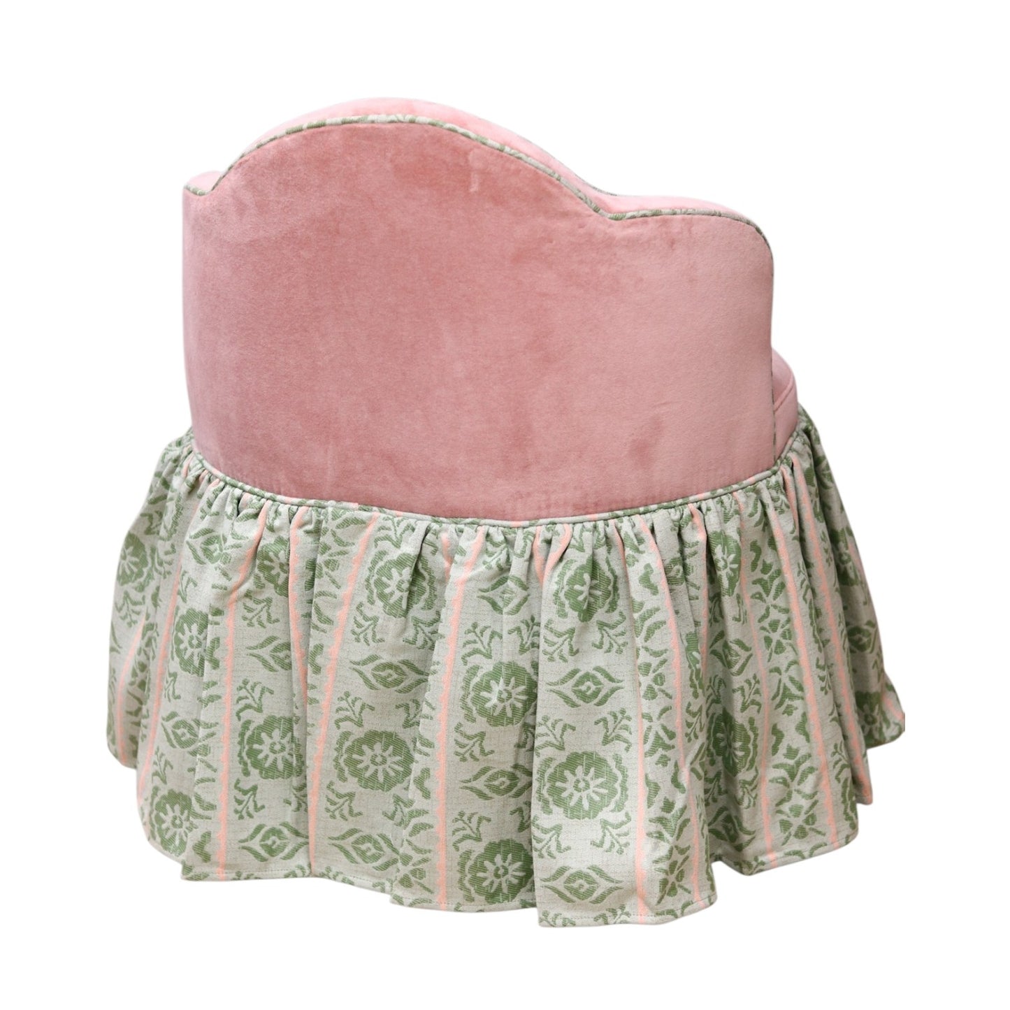 Camila Swivel Stool with Ruffle Skirt