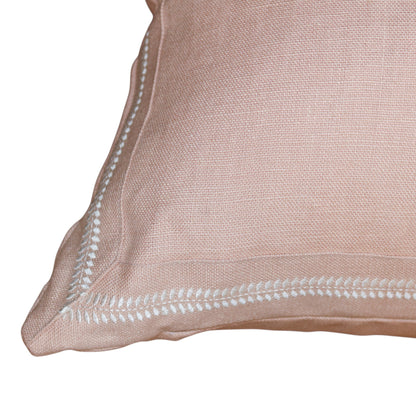Blush Linen & Paloma Tape Sham - Dutch Euro