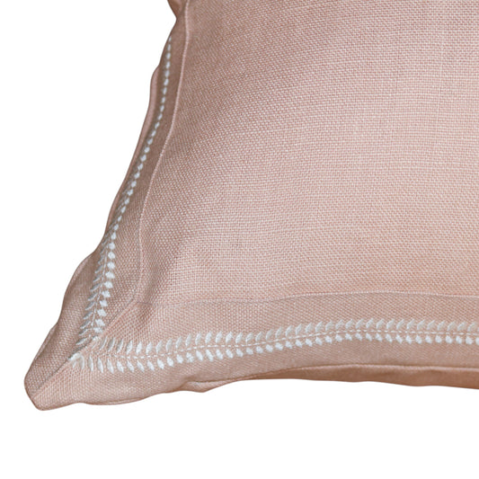 Blush Linen & Paloma Tape Sham - Dutch Euro