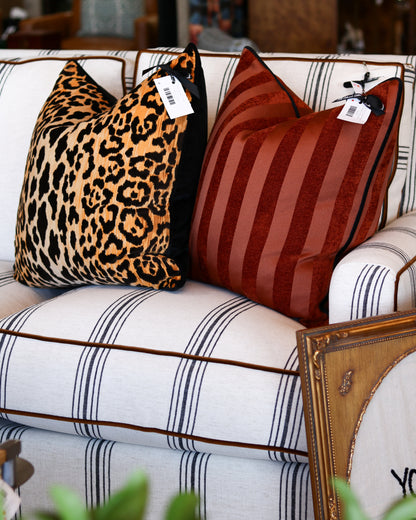 Rust Stripe Pillow - 22"