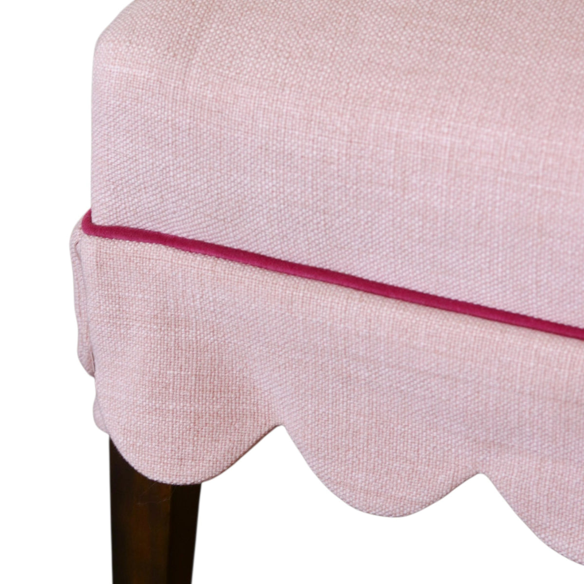Audrey Blush Pink Scalloped Side Chair
