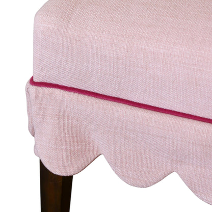 Audrey Blush Pink Scalloped Side Chair