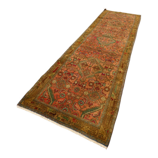 2'9" x 9'4" Orange & Pink Angora Oushak Runner