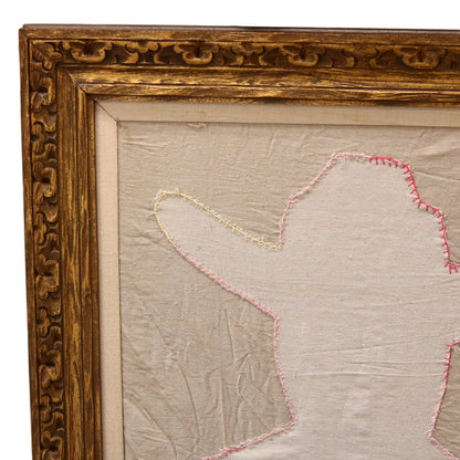 Framed Embroidered Cowboy Silhouette
