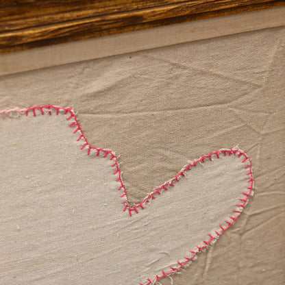 Framed Embroidered Cowboy Silhouette