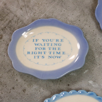 Hand-Painted Stoneware Magnet with Saying