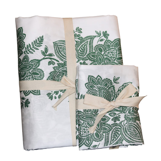 Raj Green & White Duvet - Queen