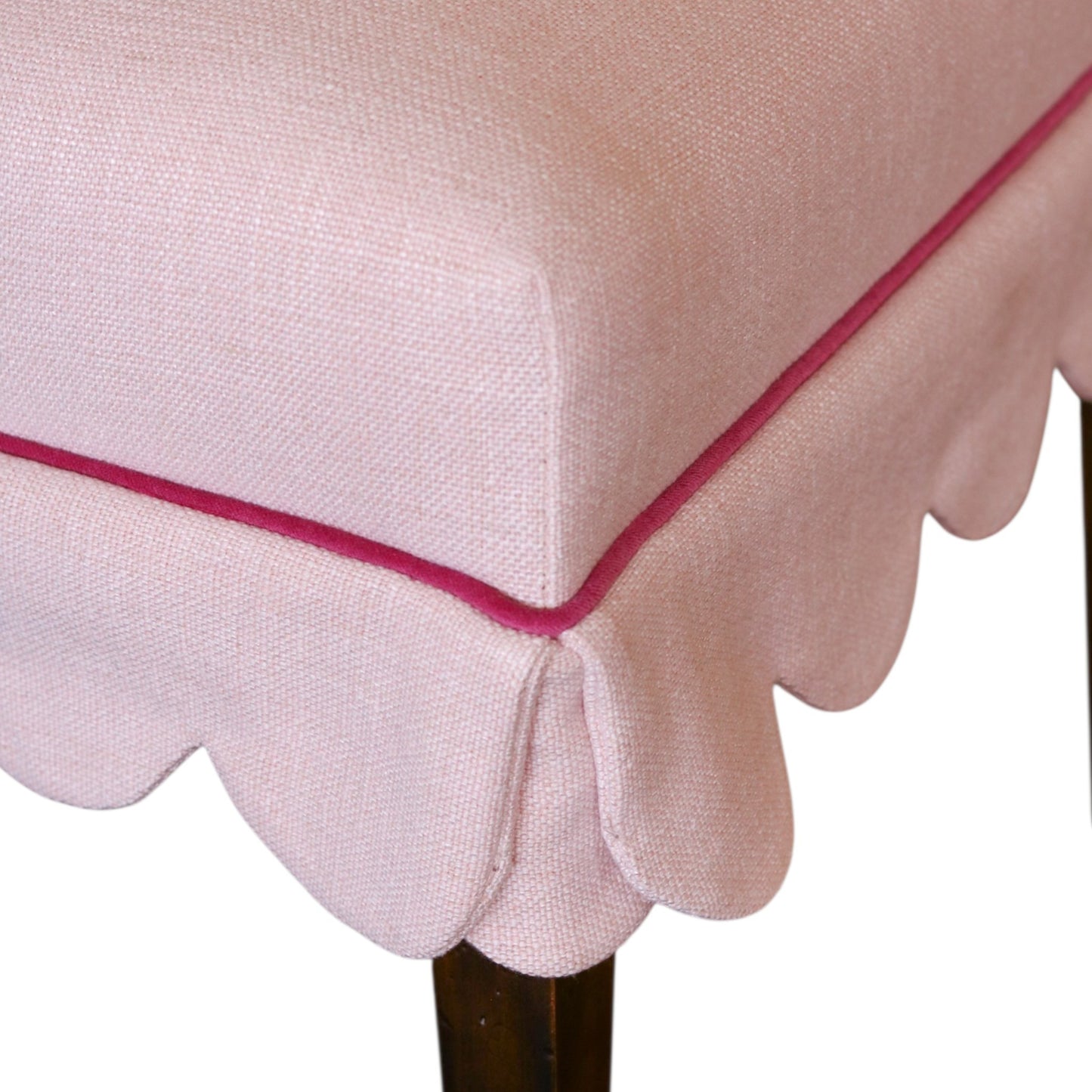 Audrey Blush Pink Scalloped Side Chair