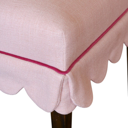 Audrey Blush Pink Scalloped Side Chair