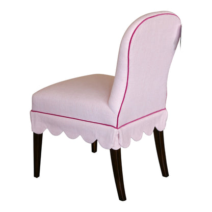 Audrey Blush Pink Scalloped Side Chair