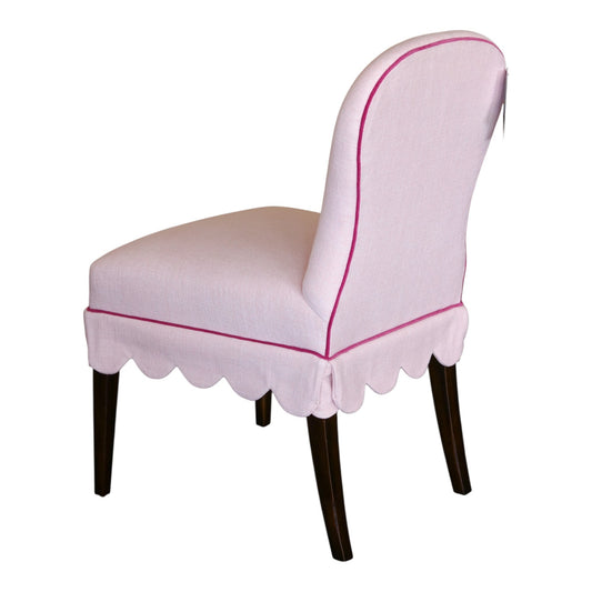 Audrey Blush Pink Scalloped Side Chair
