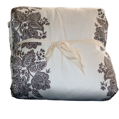 Raj Chocolate & White Duvet - King