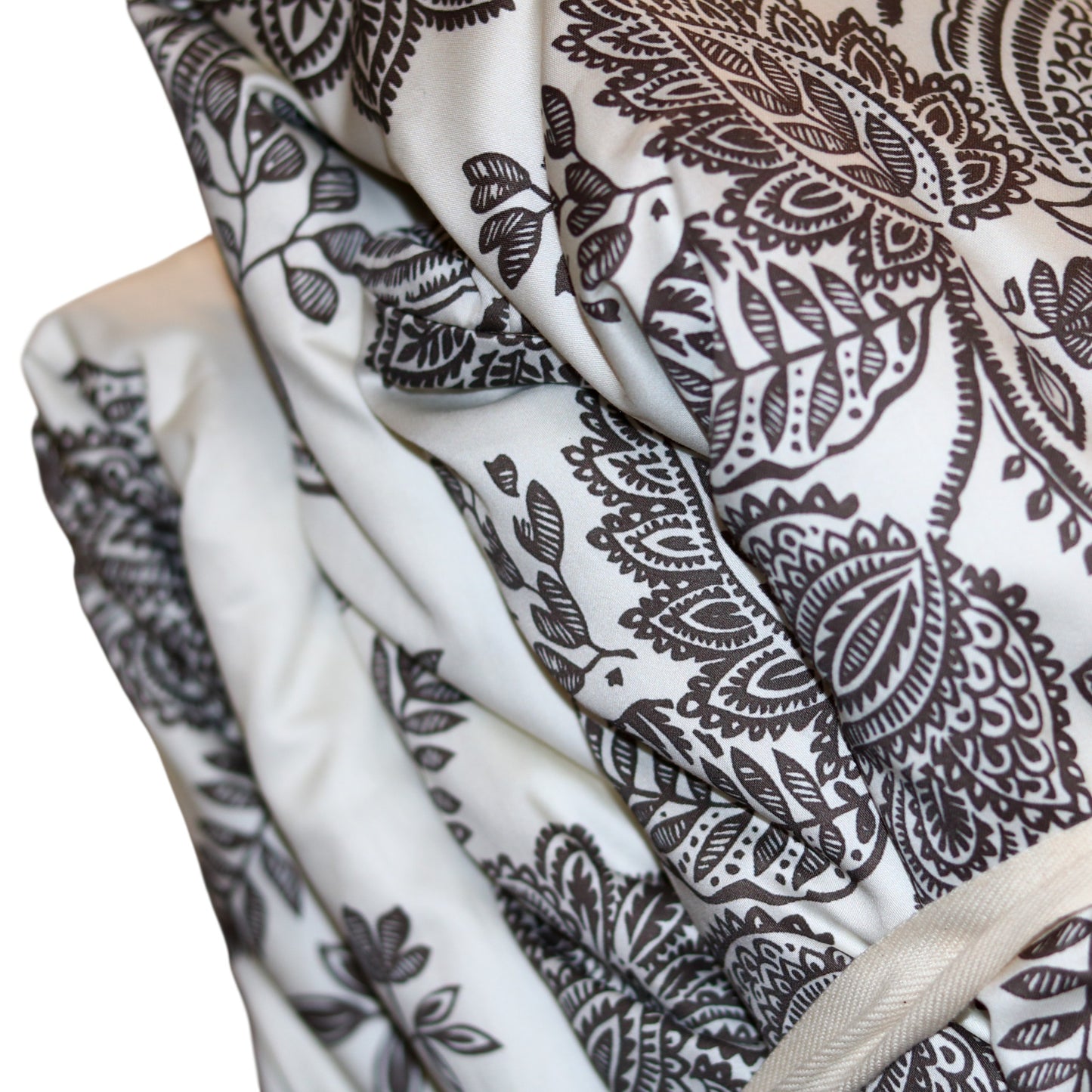 Raj Chocolate & White Duvet - King